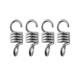 Dulau 4 Pieces Hammock Spring, Heavy Duty Extension Spring Suspension Hook Set, Galvanized Steel Suspension Hook Hanger Extension Spring for Gard