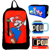 Super Mario Back to School Set - Backpack, Pencil Case & Pow Mug