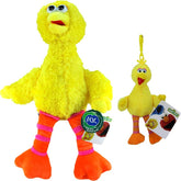 Sesame Street - Super Soft Gift Quality Plush Toy & Bag Clip Set of 2 15" 38cm Big Bird & 7" 18cm Bag Clip