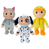 CoComelon JJ Duckie, Kitty & Puppy Plush Stuffed Animal Toys 3 Pack - 8" Plush Soft Toy Set
