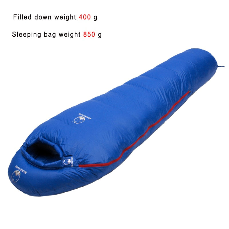 Warm Goose Down Mummy Sleeping Bag - Winter Thermal, 4 Thickness Options - Camping & Travel