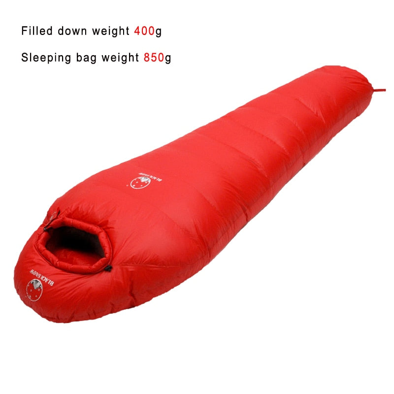 Warm Goose Down Mummy Sleeping Bag - Winter Thermal, 4 Thickness Options - Camping & Travel