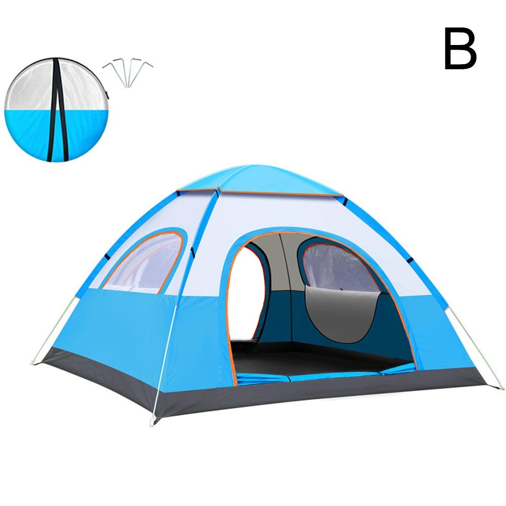 Fast Setup Outdoor Camping Tent - Automatic 2-Second Instant Tent, Sunshade Awning, 2-3 Person