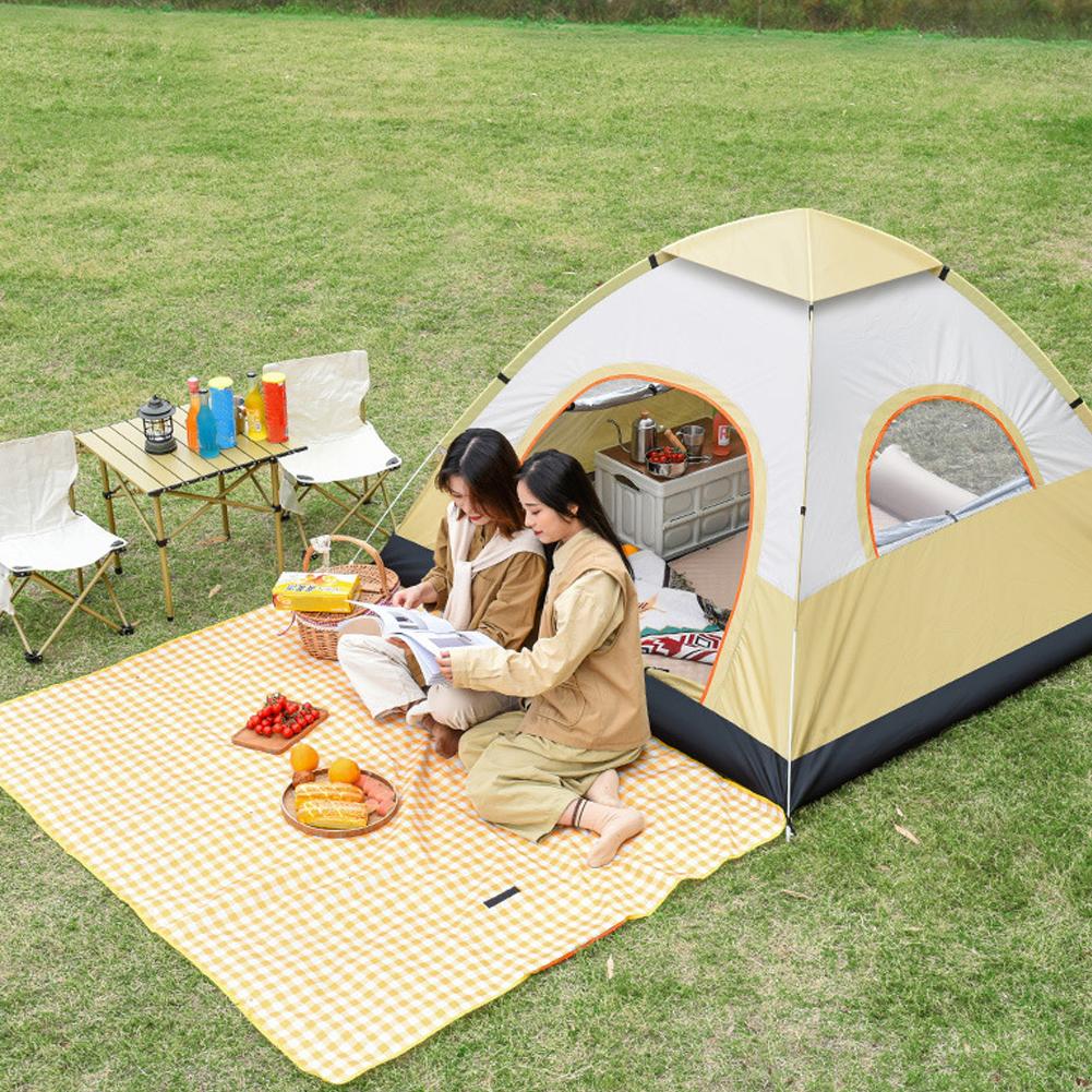 Fast Setup Outdoor Camping Tent - Automatic 2-Second Instant Tent, Sunshade Awning, 2-3 Person