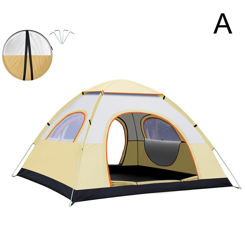 Fast Setup Outdoor Camping Tent - Automatic 2-Second Instant Tent, Sunshade Awning, 2-3 Person
