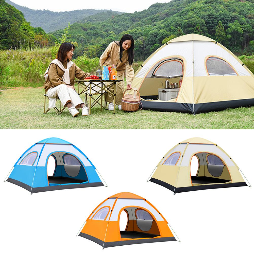 Fast Setup Outdoor Camping Tent - Automatic 2-Second Instant Tent, Sunshade Awning, 2-3 Person
