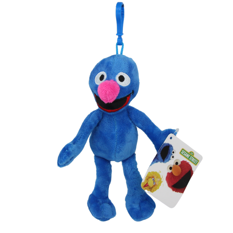 Sesame Street Soft Plush Toy Keyclip - Grover 7" 18cm