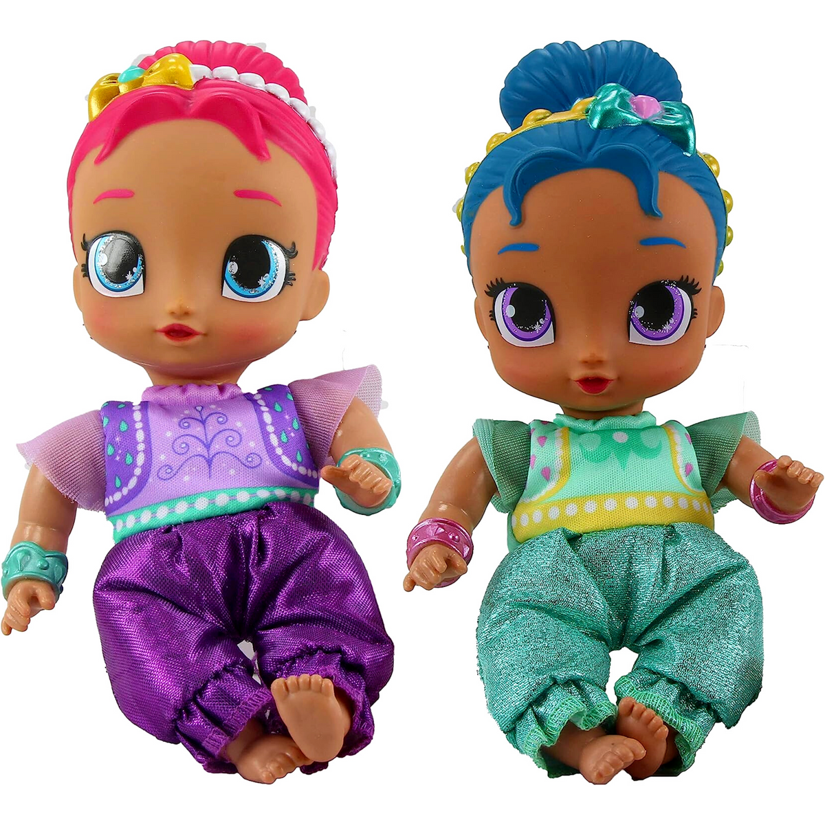 Shimmer & Shine Genie Babies - Super Soft Gift Quality Plush 8" 20cm Twin Packs -