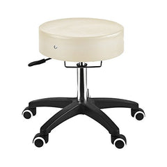Master Massage The Glider Adjustable Swivel Rolling Stool Beauty Stool Tattoo Chair, Cream, standard