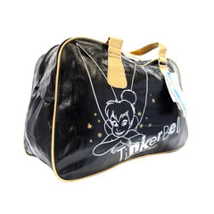 Disney Tinkerbelle Ladies Black & Gold Duffle Bag - Tinkerbell Themed - 48cm x 33cm x 19cm
