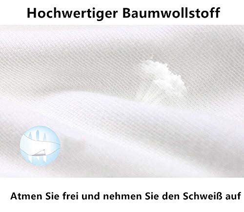 VOARGE 10 Pairs White Cotton Gloves, Size XL, White, Care Cotton Gloves, Comfortable and Breathable, for Dry Hands, Eczema, Beauty, Coin, Jewelle
