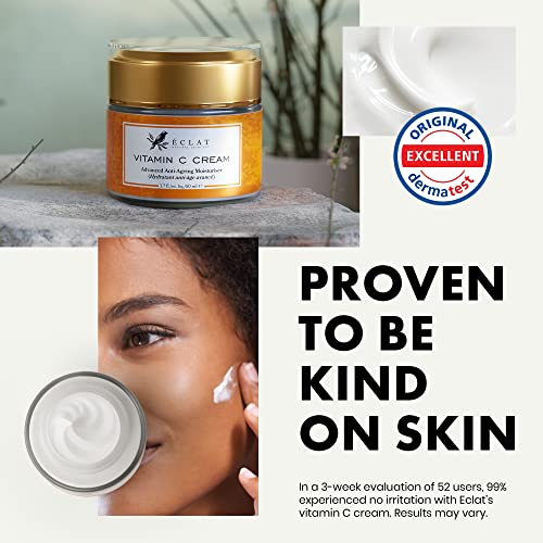 Organic Vitamin C Face Cream with Hyaluronic Acid  Retinol  Anti Ageing Moisturiser Cream with 20 Vitamin C for Women and Men  Brightening Firmin