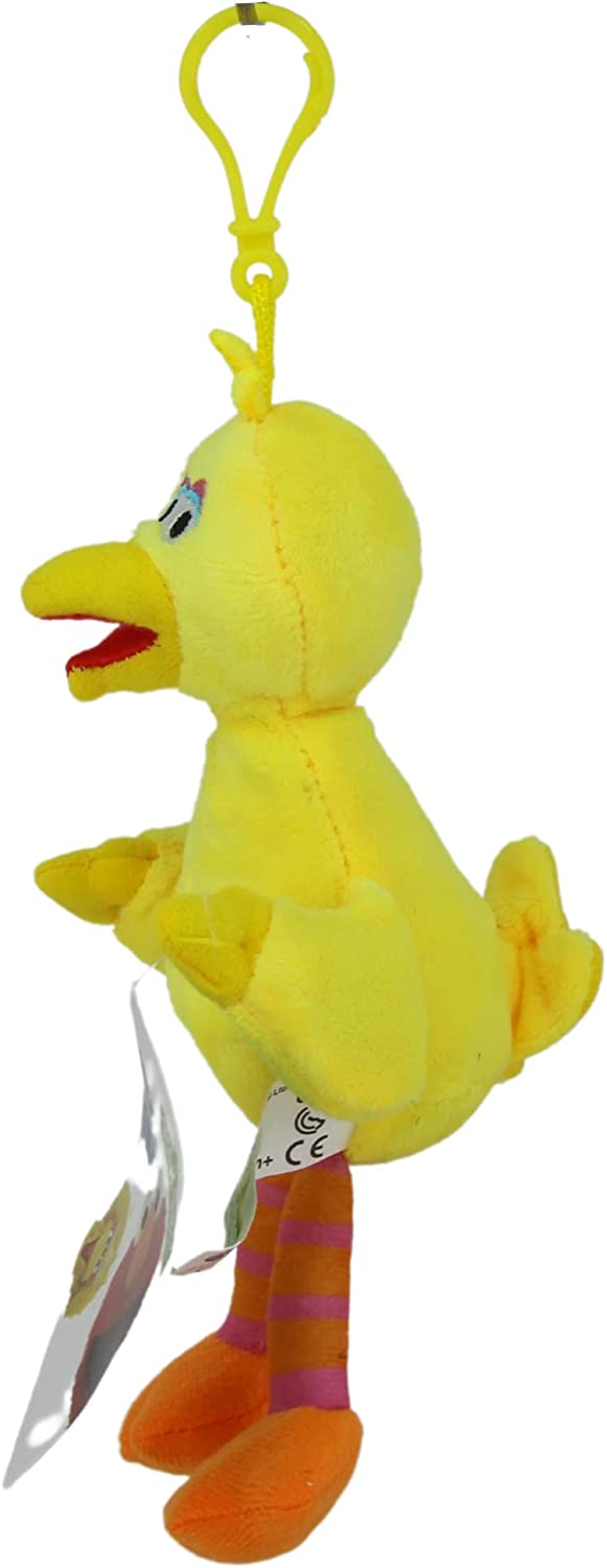 Sesame Street - Super Soft Gift Quality Plush Toy & Bag Clip Set of 2 15" 38cm Big Bird & 7" 18cm Bag Clip