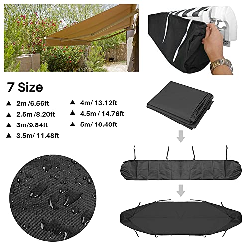 Uposao Patio Awning Cover Waterproof Replacement Awning Cover Sun Protection Dustproof Awning Storage Bag with String for Outdoor Garden Patio