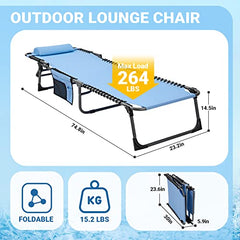 #WEJOY Textilene Sun Loungers for Garden Set of 2 Comfortable & Portable Sunloungers 5-Position Adjustable folding Sun Lounger Sun Bed for Garden