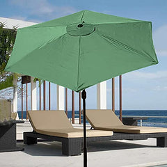 KHBNHJ Sun Umbrella Replacement Cloth, 3Meter Garden Parasol Canopy Cover for Patio Sun Umbrella, Market Table Umbrella Replacement Canopy Green,
