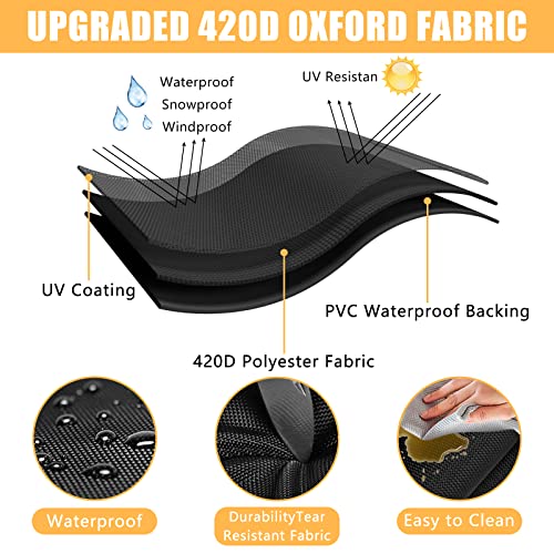 Kovshuiwe Patio Table Covers Ø135cm x 80cm,Patio Furniture Cover Waterproof,Garden Furniture Covers 420D Heavy Duty Oxford Fabric Rattan Furnitur