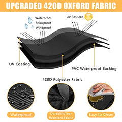 Kovshuiwe Patio Table Covers Ø135cm x 80cm,Patio Furniture Cover Waterproof,Garden Furniture Covers 420D Heavy Duty Oxford Fabric Rattan Furnitur