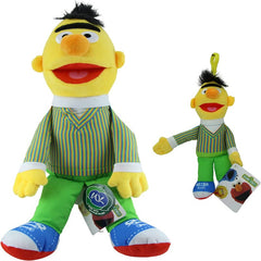 Sesame Street - Super Soft Gift Quality Plush Toy & Bag Clip Set of 2 15" 38cm Bert & 8" 20cm Bag Clip