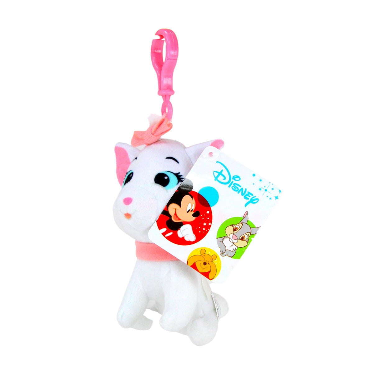 Disney Super Soft Gift Quality 5" 12cm Plush Toy Bag Clip - Marie Aristocats