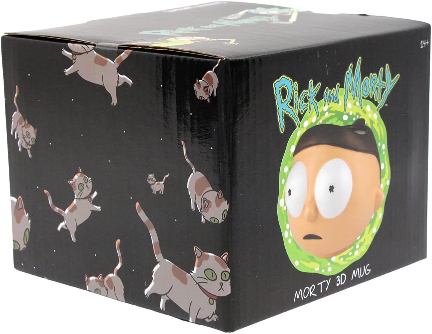 Rick & Morty - 3D Morty Mug & Squeezsters 4" 10cm Soft Plush Keyclip Toy Morty - Great Value Morty Set of 2