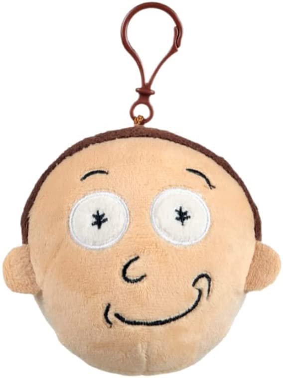 Rick & Morty - 3D Morty Mug & Squeezsters 4" 10cm Soft Plush Keyclip Toy Morty - Great Value Morty Set of 2